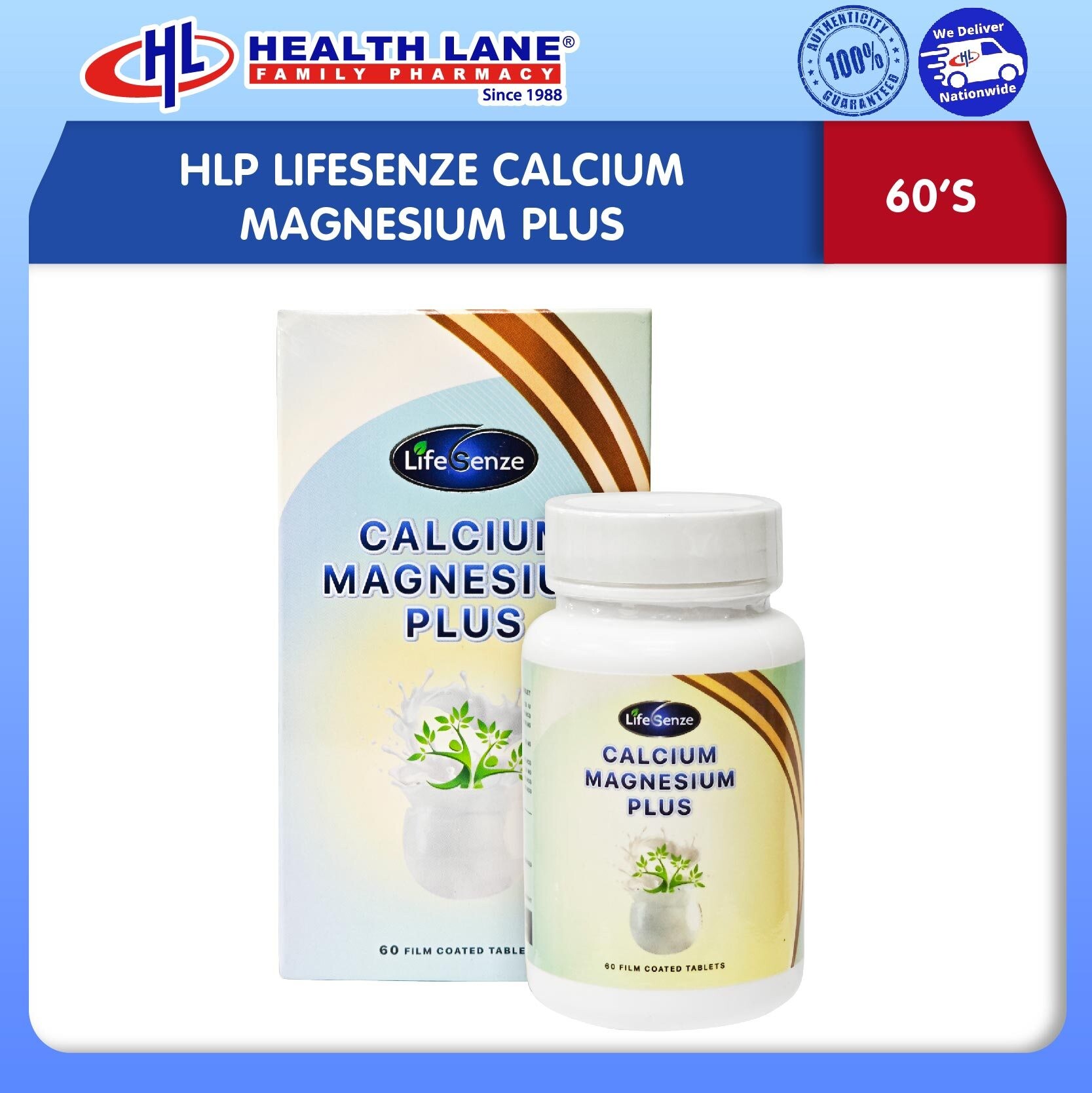 HLP LIFESENZE CALCIUM MAGNESIUM PLUS (60'S)